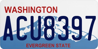 WA license plate ACU8397