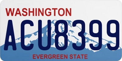 WA license plate ACU8399