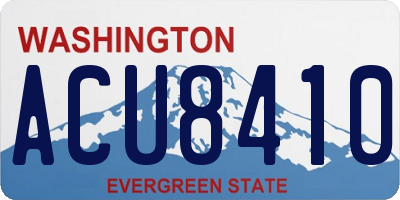 WA license plate ACU8410