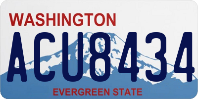 WA license plate ACU8434