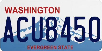 WA license plate ACU8450