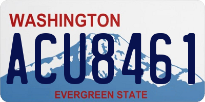 WA license plate ACU8461