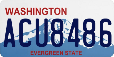 WA license plate ACU8486