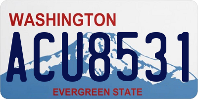 WA license plate ACU8531