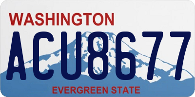WA license plate ACU8677