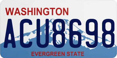 WA license plate ACU8698