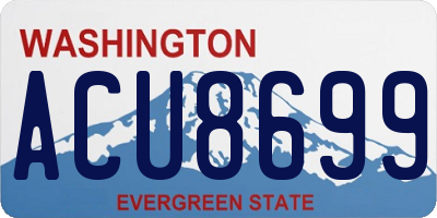 WA license plate ACU8699