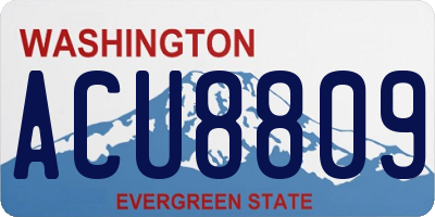 WA license plate ACU8809