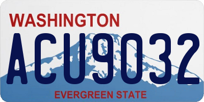WA license plate ACU9032
