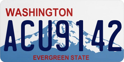 WA license plate ACU9142