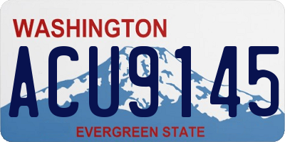WA license plate ACU9145