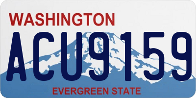 WA license plate ACU9159