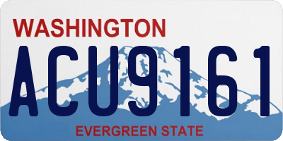 WA license plate ACU9161