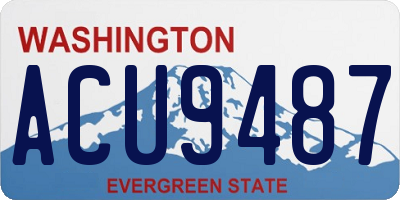 WA license plate ACU9487