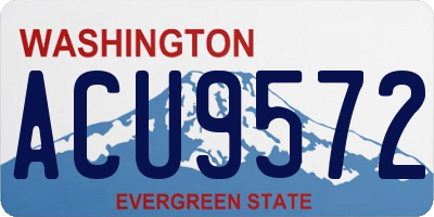 WA license plate ACU9572
