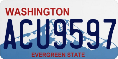WA license plate ACU9597