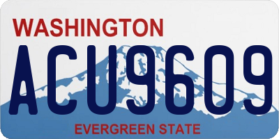 WA license plate ACU9609