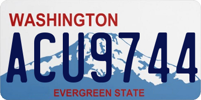 WA license plate ACU9744