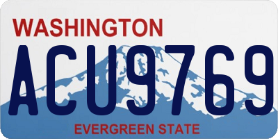 WA license plate ACU9769