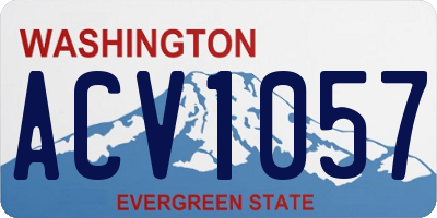 WA license plate ACV1057