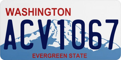 WA license plate ACV1067