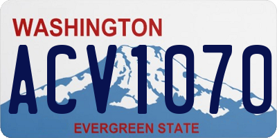 WA license plate ACV1070