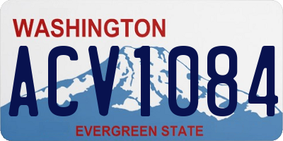WA license plate ACV1084