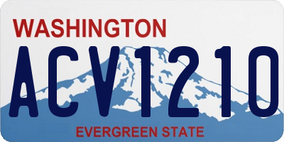 WA license plate ACV1210
