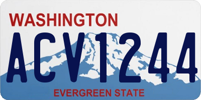 WA license plate ACV1244