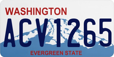 WA license plate ACV1265