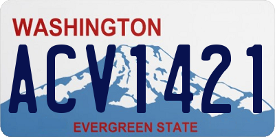 WA license plate ACV1421