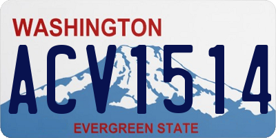WA license plate ACV1514