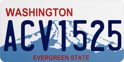 WA license plate ACV1525