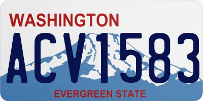 WA license plate ACV1583