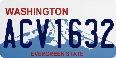 WA license plate ACV1632