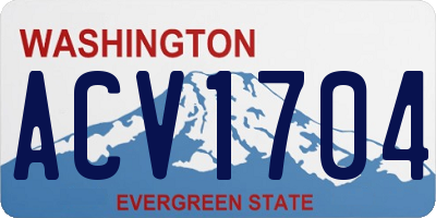 WA license plate ACV1704
