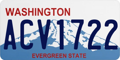 WA license plate ACV1722