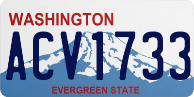 WA license plate ACV1733