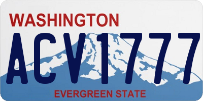 WA license plate ACV1777