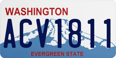 WA license plate ACV1811