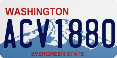 WA license plate ACV1880