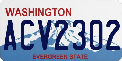 WA license plate ACV2302