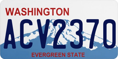 WA license plate ACV2370