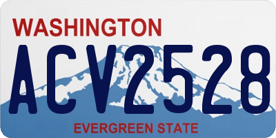 WA license plate ACV2528