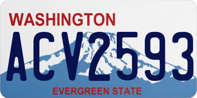 WA license plate ACV2593