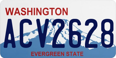 WA license plate ACV2628