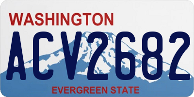 WA license plate ACV2682