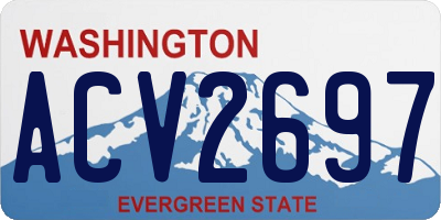 WA license plate ACV2697