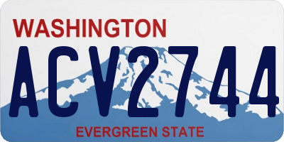 WA license plate ACV2744