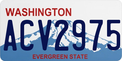 WA license plate ACV2975